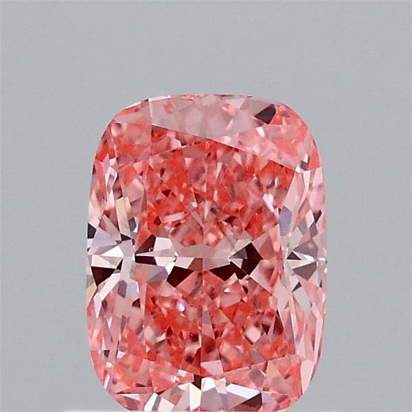 0.91 Carat Cushion Shaped, Ideal Cut, FANCY VIVID PINK Color, VS1 Clarity, IGI Certified Lab Grown Diamond