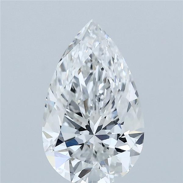1.57 Carat Pear Shaped, Excellent Cut, E Color, VVS2 Clarity, IGI Certified Lab Grown Diamond