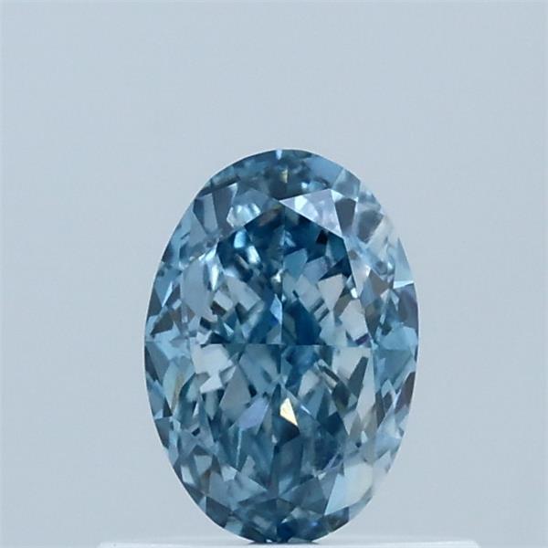 0.59 Carat Oval Shaped, Excellent Cut, FANCY INTENSE BLUE Color, VVS2 Clarity, IGI Certified Lab Grown Diamond
