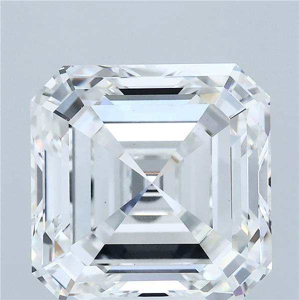 8.02 Carat Asscher Shaped, Ideal Cut, E Color, VVS2 Clarity, IGI Certified Lab Grown Diamond