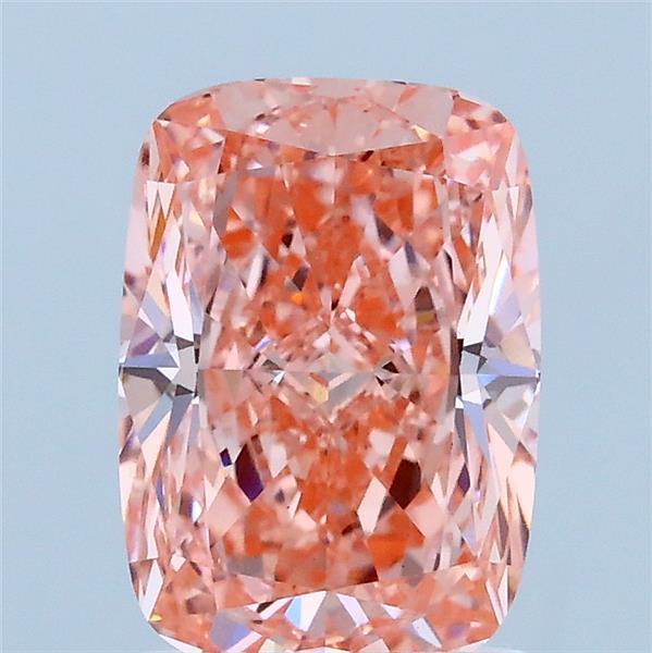 2.00 Carat Cushion Shaped, Ideal Cut, FANCY VIVID PINK Color, VVS2 Clarity, IGI Certified Lab Grown Diamond