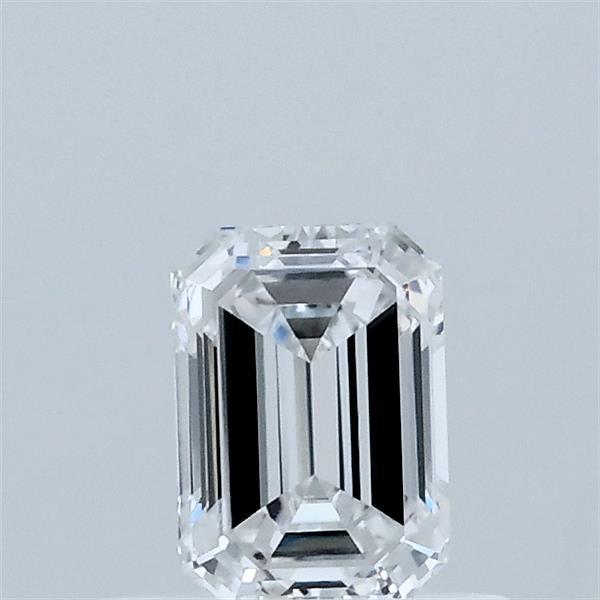 0.55 Carat Emerald Shaped, Ideal Cut, D Color, VVS1 Clarity, IGI Certified Lab Grown Diamond
