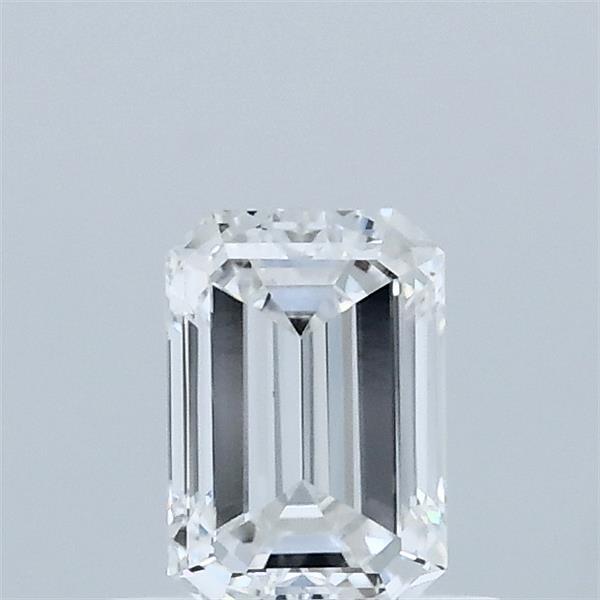 0.59 Carat Emerald Shaped, Ideal Cut, D Color, VVS2 Clarity, IGI Certified Lab Grown Diamond