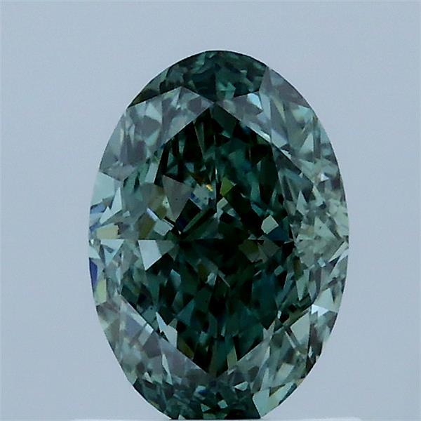 1.07 Carat Oval Shaped, Excellent Cut, FANCY VIVID GREEN Color, VS1 Clarity, IGI Certified Lab Grown Diamond