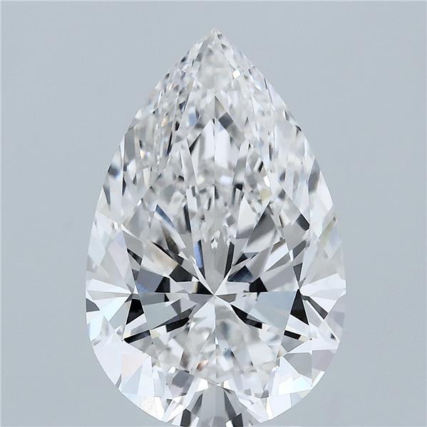 4.22 Carat Pear Shaped, Ideal Cut, F Color, VS1 Clarity, IGI Certified Lab Grown Diamond
