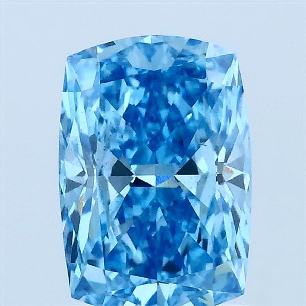 1.61 Carat Cushion Shaped, Ideal Cut, FANCY VIVID BLUE Color, VS2 Clarity, IGI Certified Lab Grown Diamond