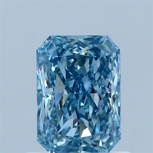 0.92 Carat Radiant Shaped, Very Good Cut, FANCY VIVID BLUE Color, VS1 Clarity, IGI Certified Lab Grown Diamond