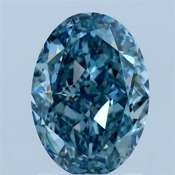 2.14 Carat Oval Shaped, Excellent Cut, FANCY VIVID BLUE Color, VVS2 Clarity, IGI Certified Lab Grown Diamond