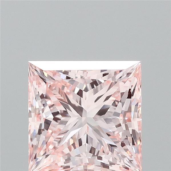 2.44 Carat Princess Shaped, Ideal Cut, FANCY INTENSE PINK Color, VS1 Clarity, IGI Certified Lab Grown Diamond