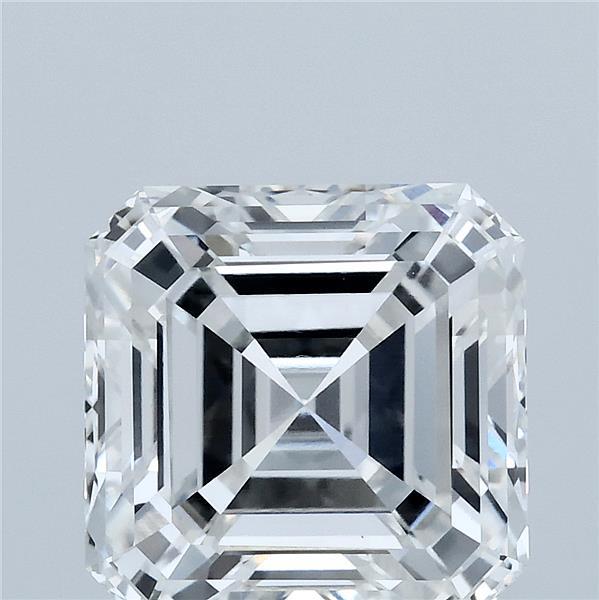 5.01 Carat Asscher Shaped, Ideal Cut, E Color, VVS2 Clarity, IGI Certified Lab Grown Diamond