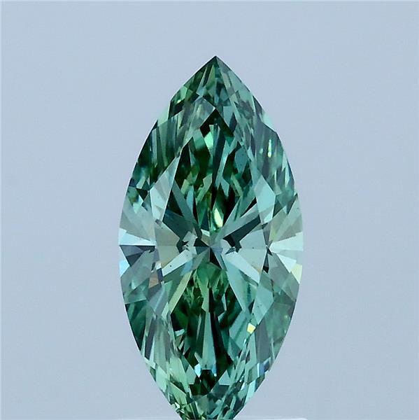 1.16 Carat Marquise Shaped, Ideal Cut, FANCY VIVID GREEN Color, VS2 Clarity, IGI Certified Lab Grown Diamond