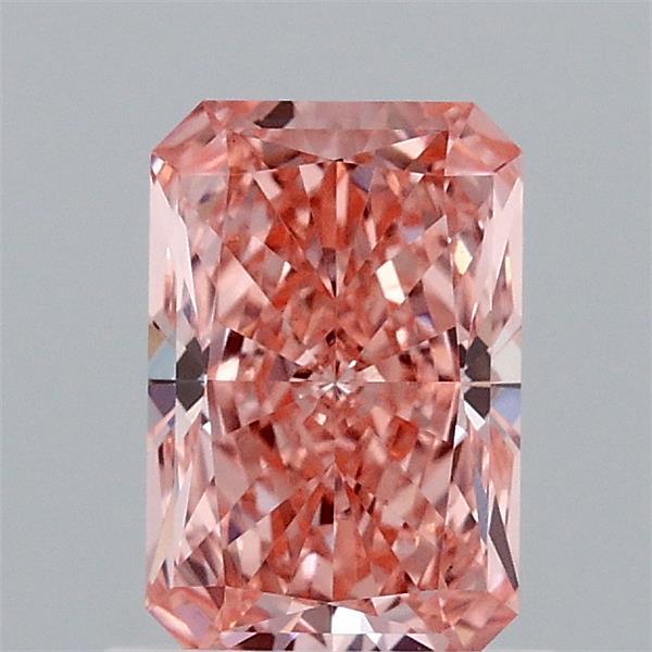 1.03 Carat Radiant Shaped, Ideal Cut, FANCY VIVID PINK Color, VS1 Clarity, IGI Certified Lab Grown Diamond