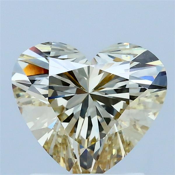 1.58 Carat Heart Shaped, Excellent Cut, FANCY LIGHT YELLOW Color, VS1 Clarity, IGI Certified Lab Grown Diamond