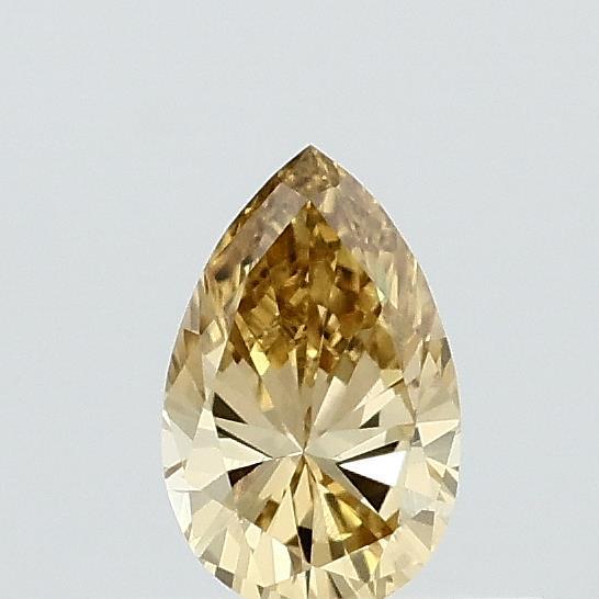 0.33 Carat Pear Shaped, Very Good Cut, FANCY INTENSE YELLOW Color, VVS2 Clarity, IGI Certified Lab Grown Diamond