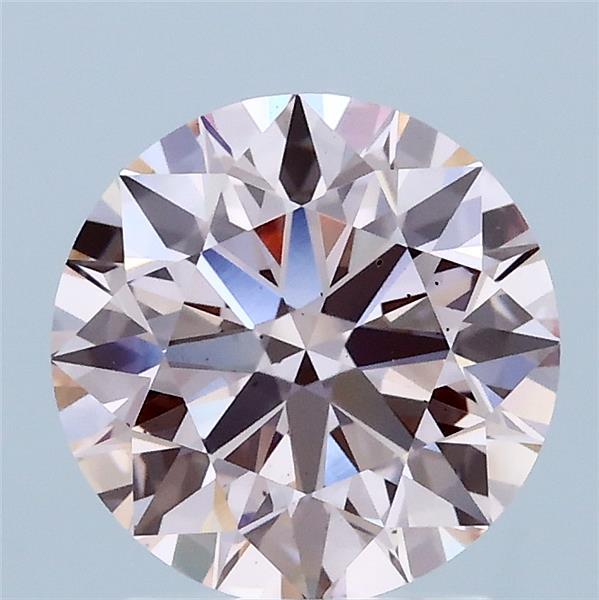 2.00 Carat Round Shaped, Ideal Cut, FANCY INTENSE PINK Color, VS2 Clarity, IGI Certified Lab Grown Diamond