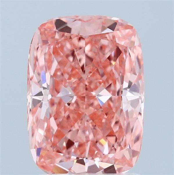 2.02 Carat Cushion Shaped, Ideal Cut, FANCY VIVID PINK Color, VS1 Clarity, IGI Certified Lab Grown Diamond