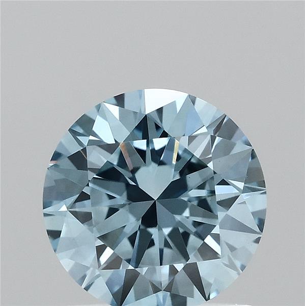 1.07 Carat Round Shaped, Excellent Cut, FANCY VIVID BLUE Color, VVS2 Clarity, IGI Certified Lab Grown Diamond