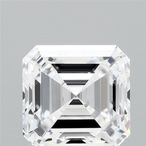 4.03 Carat Asscher Shaped, Excellent Cut, D Color, VVS2 Clarity, IGI Certified Lab Grown Diamond