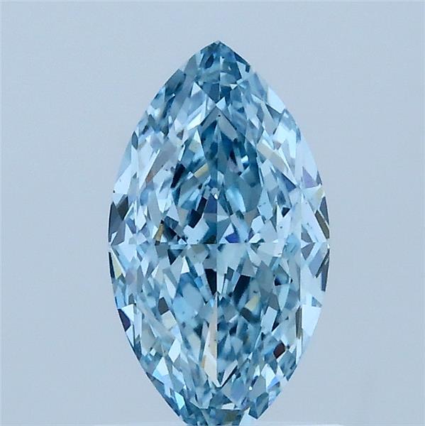 1.10 Carat Marquise Shaped, Excellent Cut, FANCY VIVID BLUE Color, VS1 Clarity, IGI Certified Lab Grown Diamond