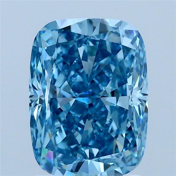 2.14 Carat Cushion Shaped, Very Good Cut, FANCY VIVID BLUE Color, VS1 Clarity, IGI Certified Lab Grown Diamond