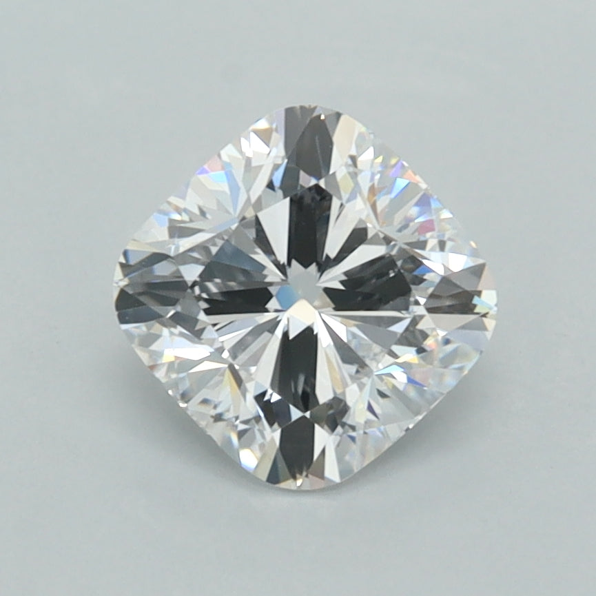 1.49 Carat Cushion Shaped, Ideal Cut, D Color, VVS2 Clarity, IGI Certified Lab Grown Diamond