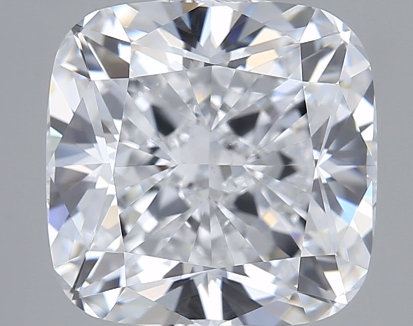 2.65 Carat Cushion Shaped, Ideal Cut, D Color, VVS2 Clarity, IGI Certified Lab Grown Diamond
