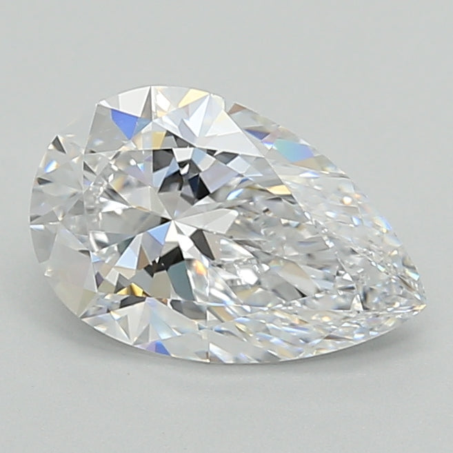2.07 Carat Pear Shaped, Ideal Cut, D Color, VVS1 Clarity, IGI Certified Lab Grown Diamond