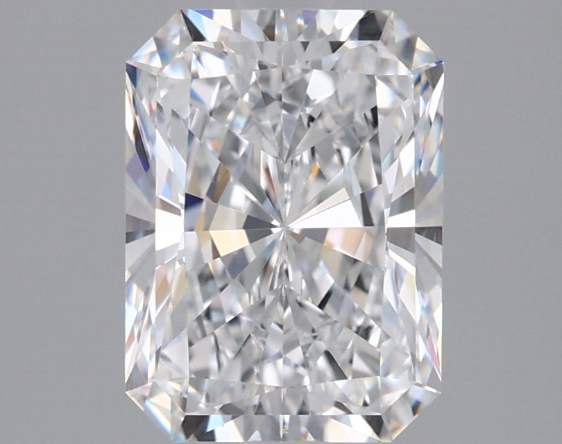 1.95 Carat Radiant Shaped, Ideal Cut, D Color, VVS2 Clarity, IGI Certified Lab Grown Diamond