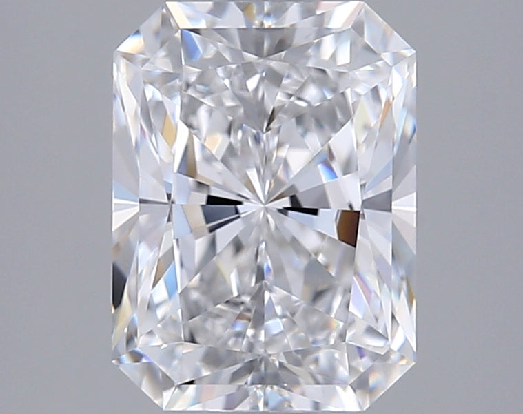 1.90 Carat Radiant Shaped, Excellent Cut, D Color, VVS1 Clarity, IGI Certified Lab Grown Diamond