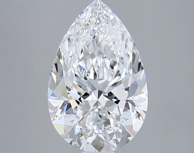 2.03 Carat Pear Shaped, Ideal Cut, E Color, VVS1 Clarity, IGI Certified Lab Grown Diamond