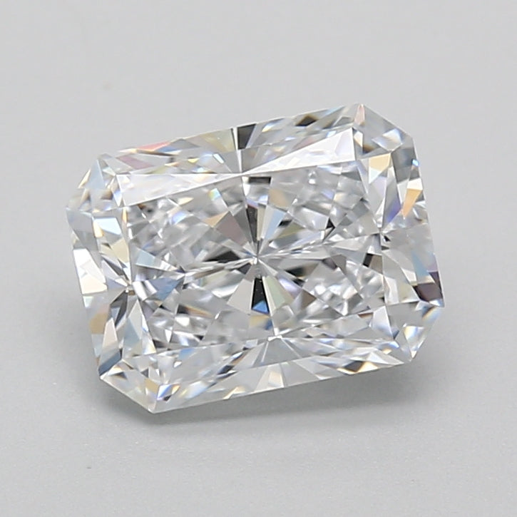 2.15 Carat Radiant Shaped, Excellent Cut, D Color, VVS1 Clarity, IGI Certified Lab Grown Diamond