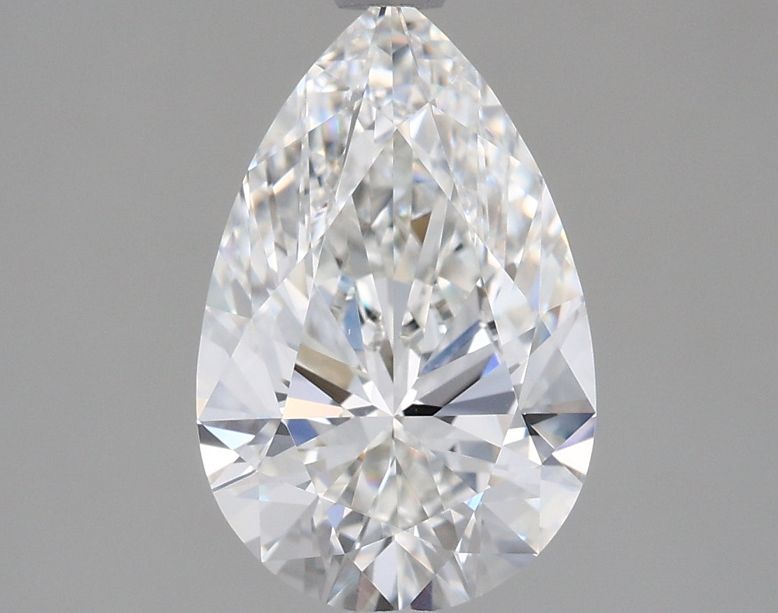 1.81 Carat Pear Shaped, Ideal Cut, F Color, VVS1 Clarity, IGI Certified Lab Grown Diamond