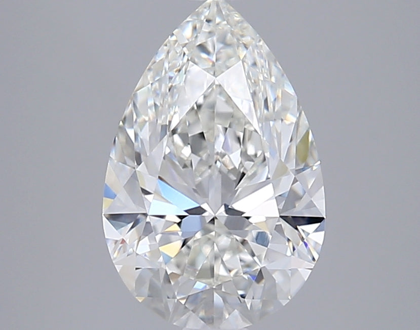 2.30 Carat Pear Shaped, Ideal Cut, F Color, VVS1 Clarity, IGI Certified Lab Grown Diamond