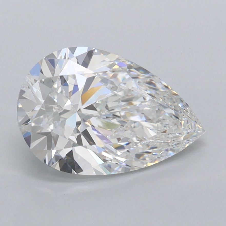 1.68 Carat Pear Shaped, Ideal Cut, E Color, VVS1 Clarity, IGI Certified Lab Grown Diamond
