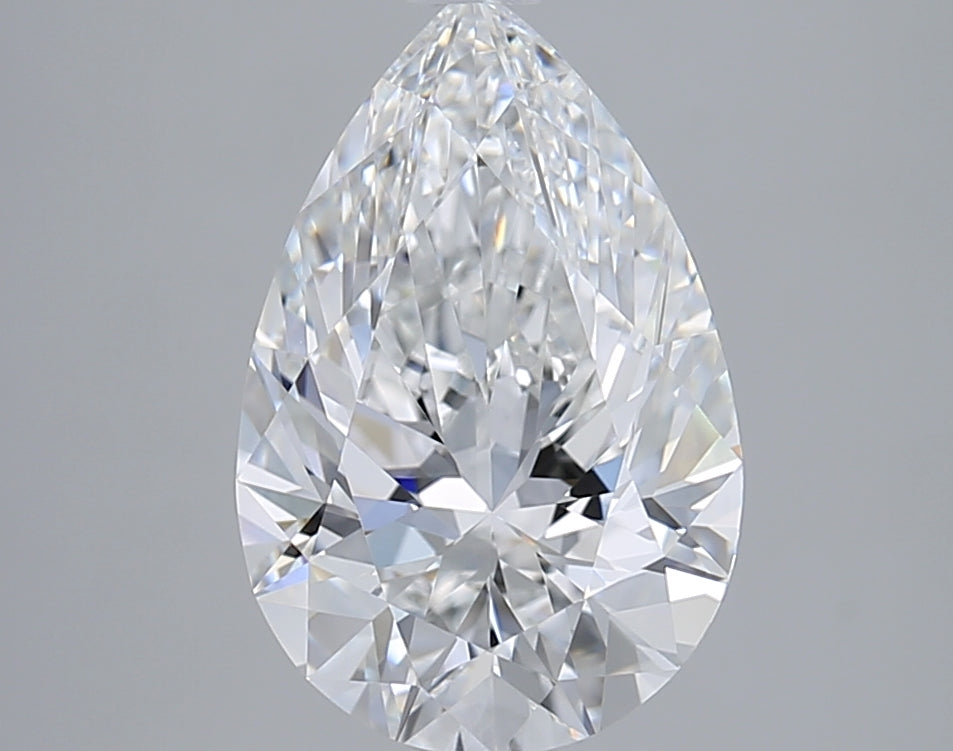 2.55 Carat Pear Shaped, Excellent Cut, E Color, VVS1 Clarity, IGI Certified Lab Grown Diamond