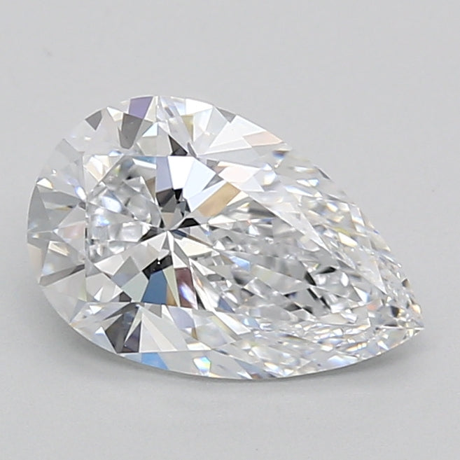 2.07 Carat Pear Shaped, Ideal Cut, D Color, VVS1 Clarity, IGI Certified Lab Grown Diamond