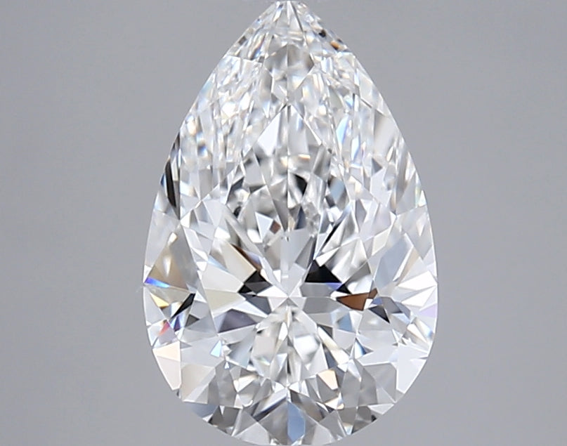 2.01 Carat Pear Shaped, Ideal Cut, E Color, VVS1 Clarity, IGI Certified Lab Grown Diamond