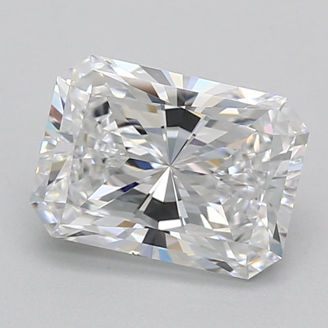 2.06 Carat Radiant Shaped, Ideal Cut, D Color, VVS1 Clarity, IGI Certified Lab Grown Diamond