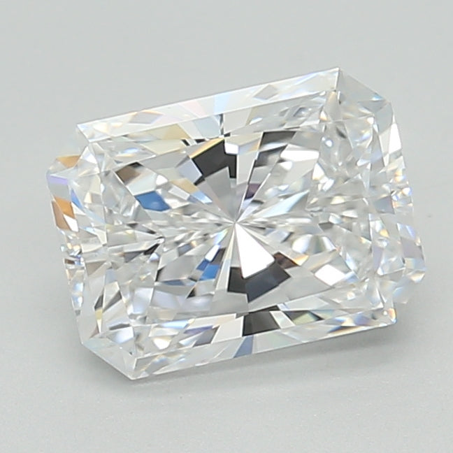 2.05 Carat Radiant Shaped, Ideal Cut, D Color, VVS1 Clarity, IGI Certified Lab Grown Diamond