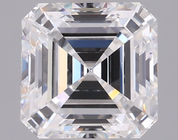 1.84 Carat Asscher Shaped, Ideal Cut, D Color, VVS2 Clarity, IGI Certified Lab Grown Diamond