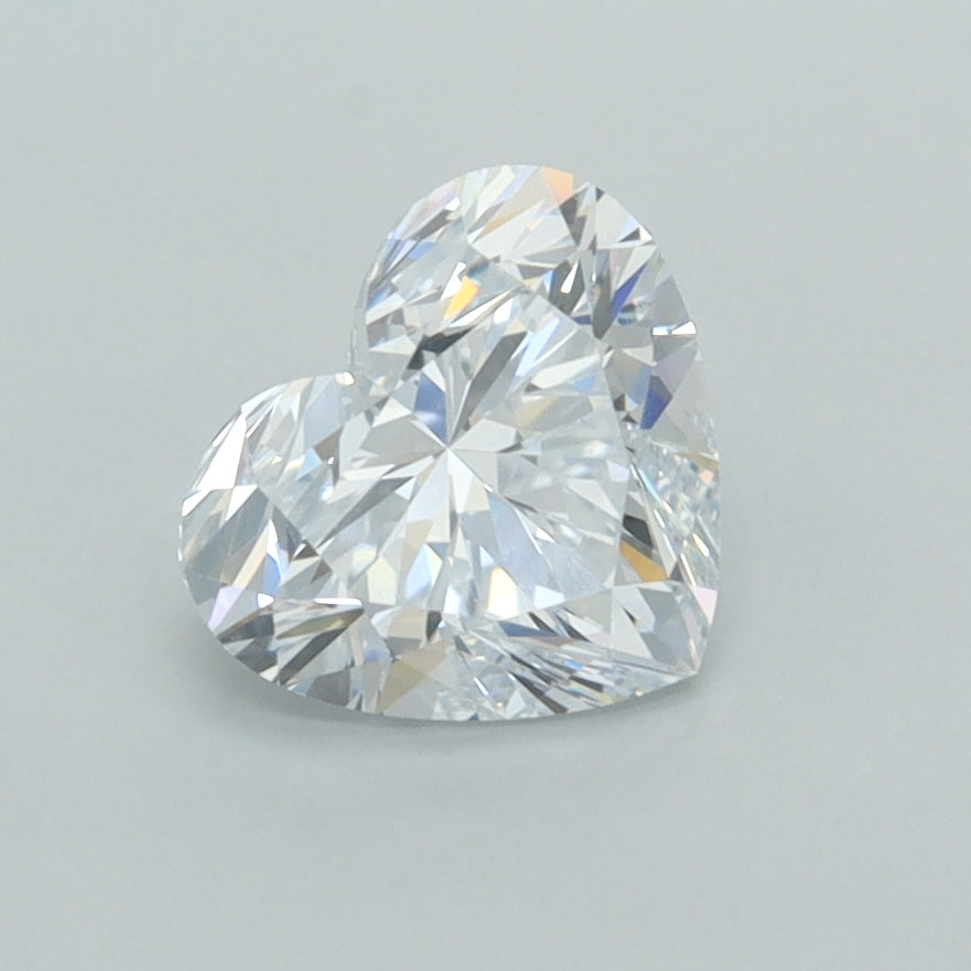 1.34 Carat Heart Shaped, Ideal Cut, F Color, VVS1 Clarity, IGI Certified Lab Grown Diamond