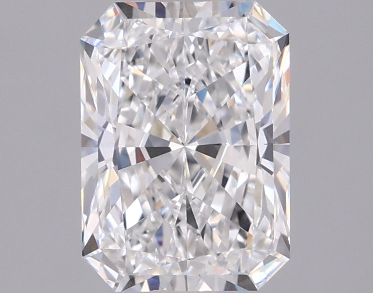 1.69 Carat Radiant Shaped, Ideal Cut, D Color, VVS2 Clarity, IGI Certified Lab Grown Diamond