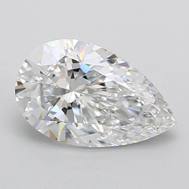 1.54 Carat Pear Shaped, Ideal Cut, D Color, VVS1 Clarity, IGI Certified Lab Grown Diamond