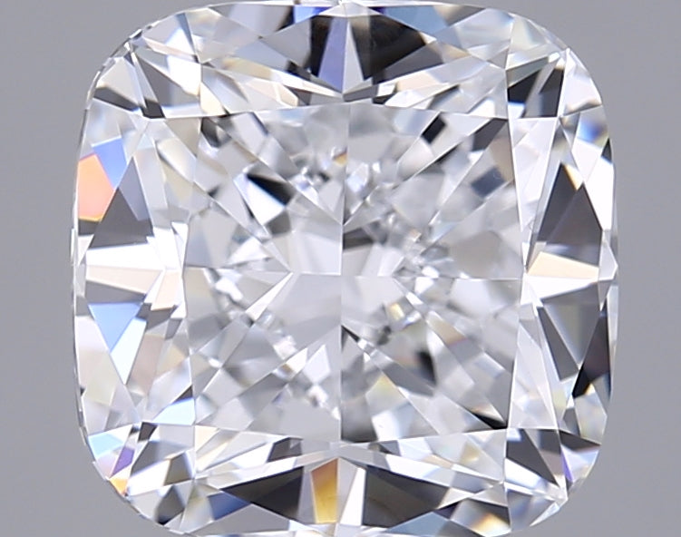 3.14 Carat Cushion Shaped, Ideal Cut, D Color, VVS2 Clarity, IGI Certified Lab Grown Diamond