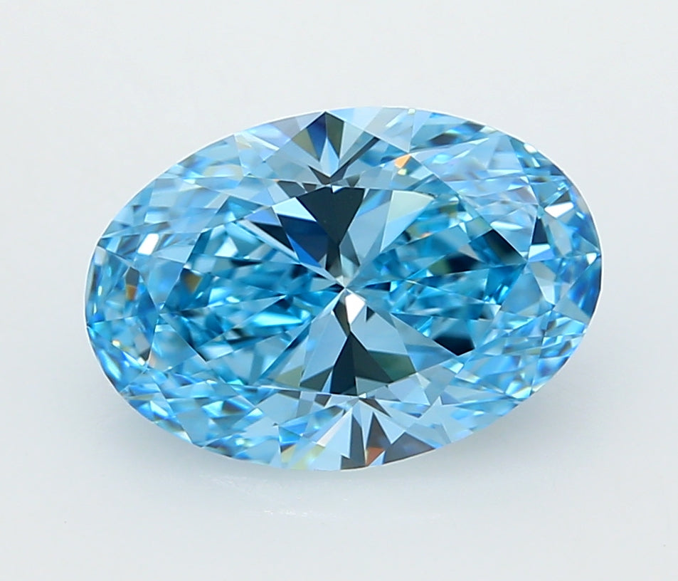3.02 Carat Oval Shaped, Ideal Cut, VVS1 Clarity, IGI Certified Lab Grown Diamond