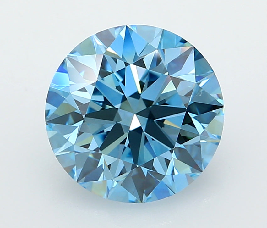 3.02 Carat Round Shaped, Ideal Cut, VVS2 Clarity, IGI Certified Lab Grown Diamond