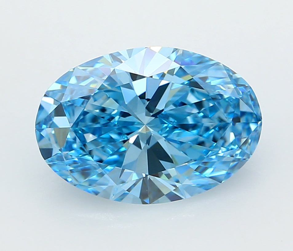3.05 Carat Oval Shaped, Ideal Cut, VVS2 Clarity, IGI Certified Lab Grown Diamond