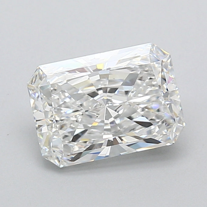 2.15 Carat Radiant Shaped, Ideal Cut, D Color, VVS1 Clarity, IGI Certified Lab Grown Diamond