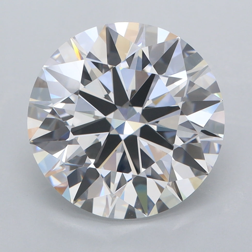 4.07 Carat Round Shaped, Ideal Cut, D Color, VVS2 Clarity, IGI Certified Lab Grown Diamond