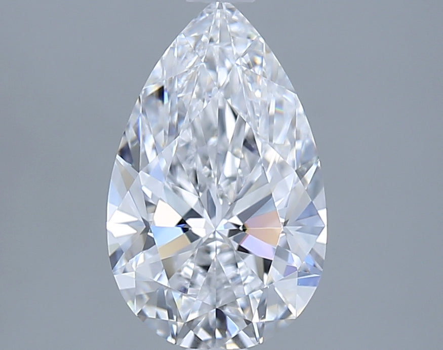 1.54 Carat Pear Shaped, Ideal Cut, D Color, VVS1 Clarity, IGI Certified Lab Grown Diamond
